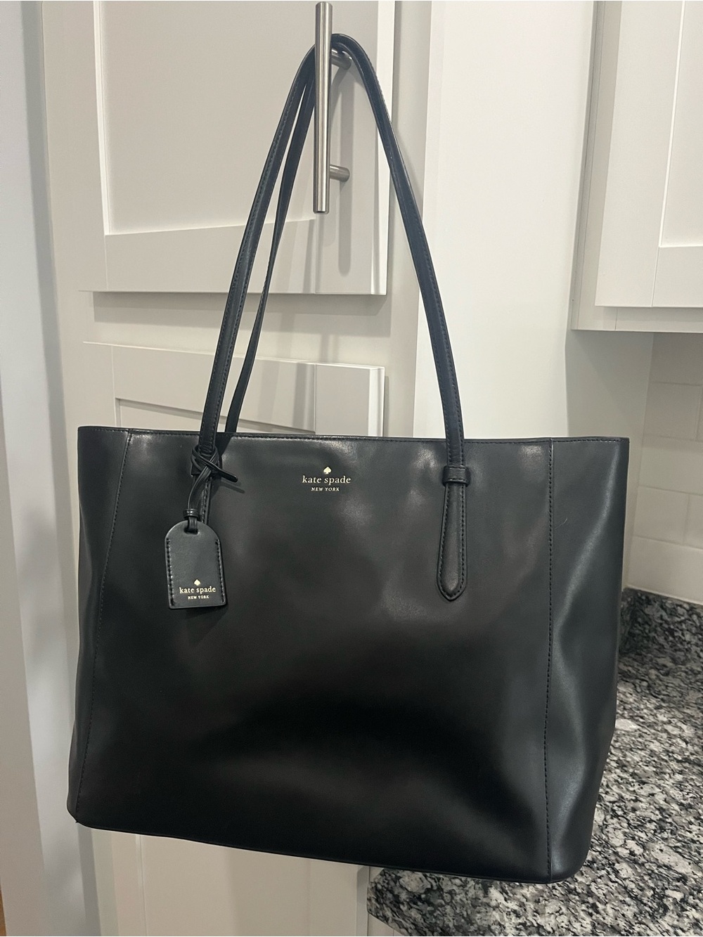 kate spade Black Schuyler Medium Double-Handle Tote